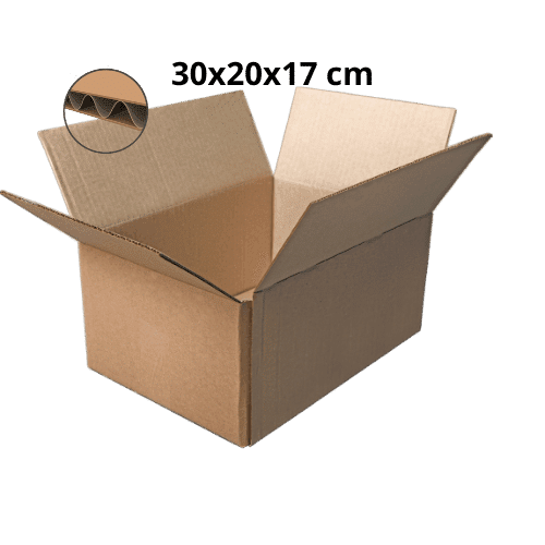 Caisses Américaines Simple Cannelure 30x20x17 cm