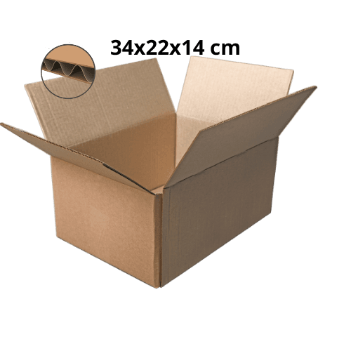 Caisses Américaines Simple Cannelure 34x22x14 cm