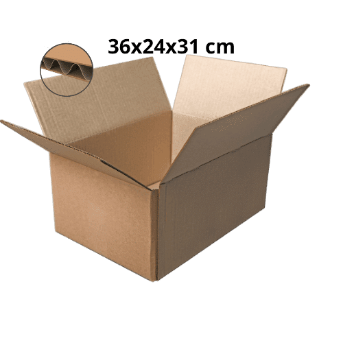 Caisses Américaines Simple Cannelure 36x24x31 cm