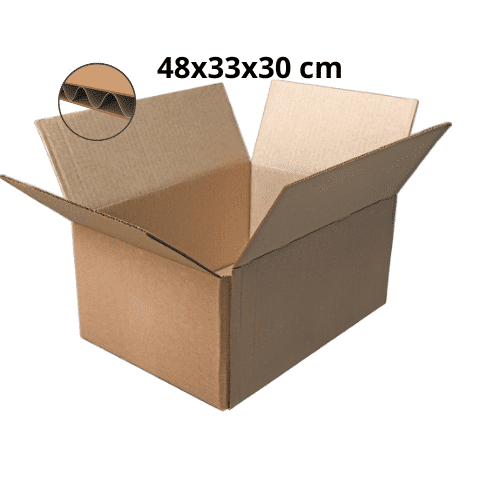 Caisses Américaines Simple Cannelure 48x33x30 cm