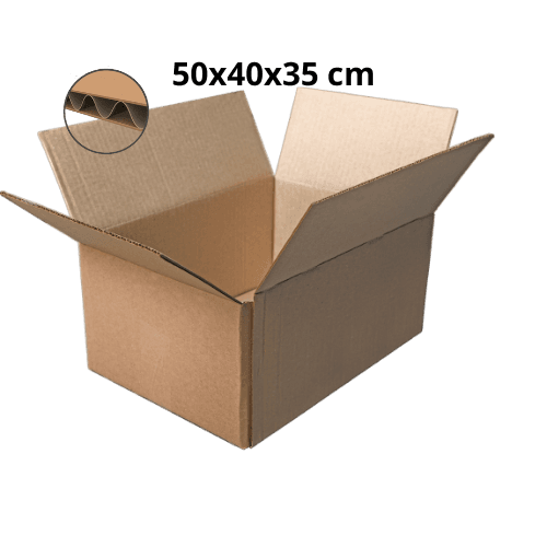 Caisses Américaines Simple Cannelure 50x40x35 cm