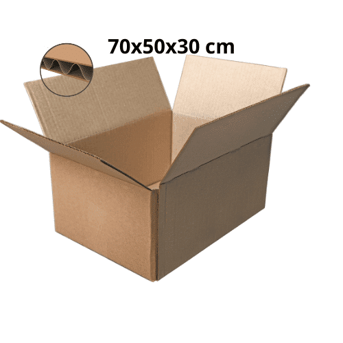 Caisses Américaines Simple Cannelure 70x50x30 cm