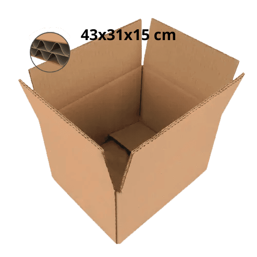 Caisses Américaines Double Cannelure 43x31x15 cm